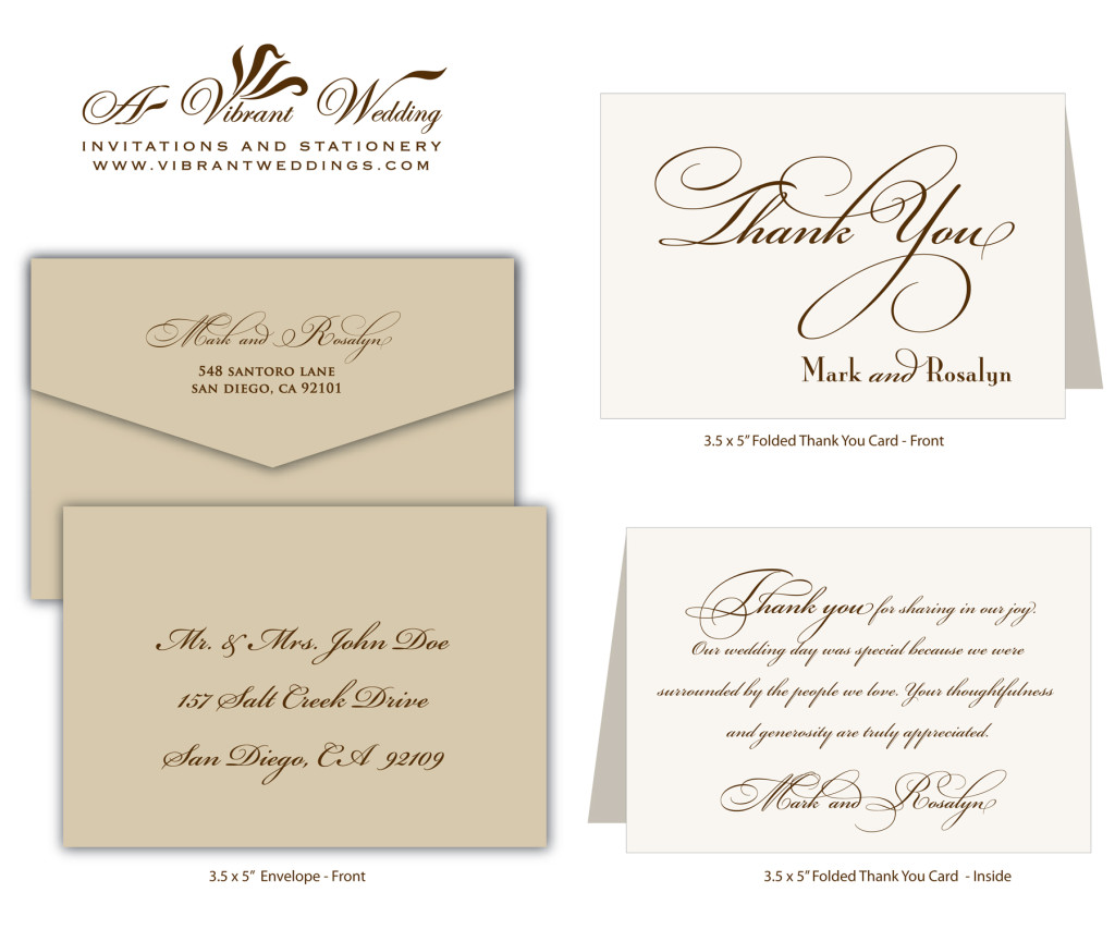 Wedding Thank You Card Wording - Wedding thank you card wording